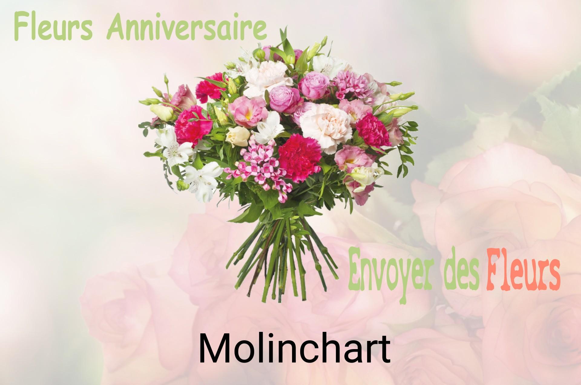 Bouquet de fleurs d’anniversaire livré à Molinchart