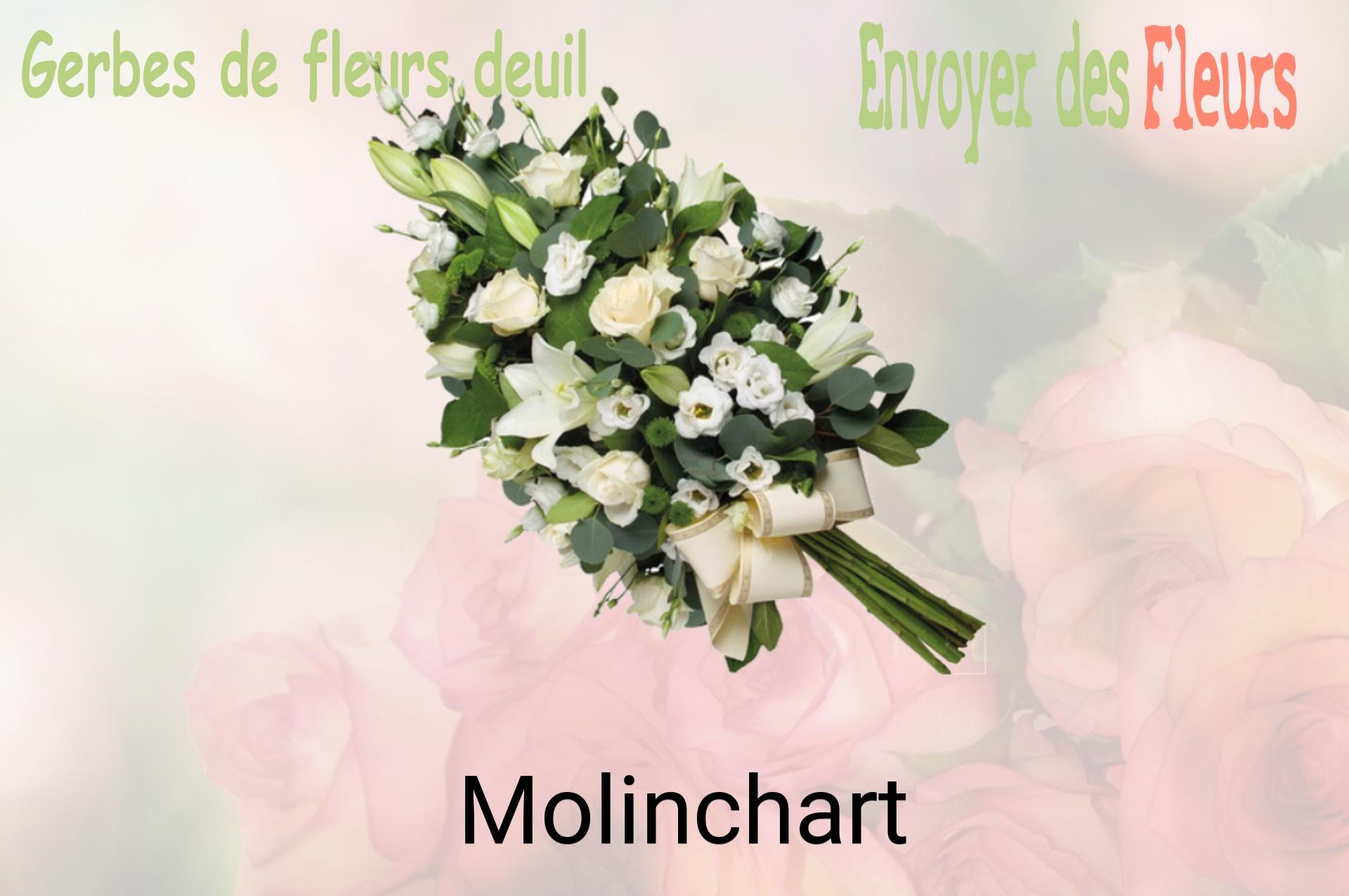Gerbe de fleurs de deuil livrée à Molinchart
